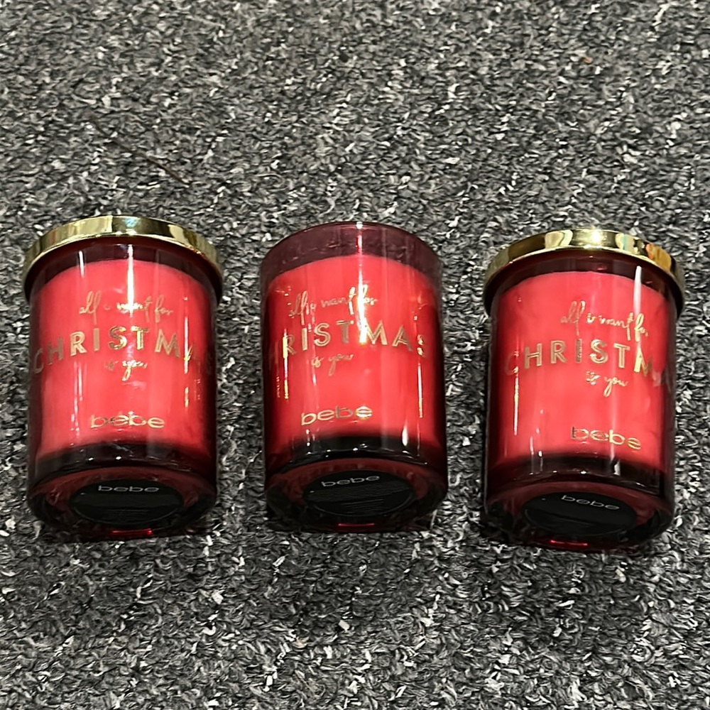 Brand new BEBE Christmas candles 3 set